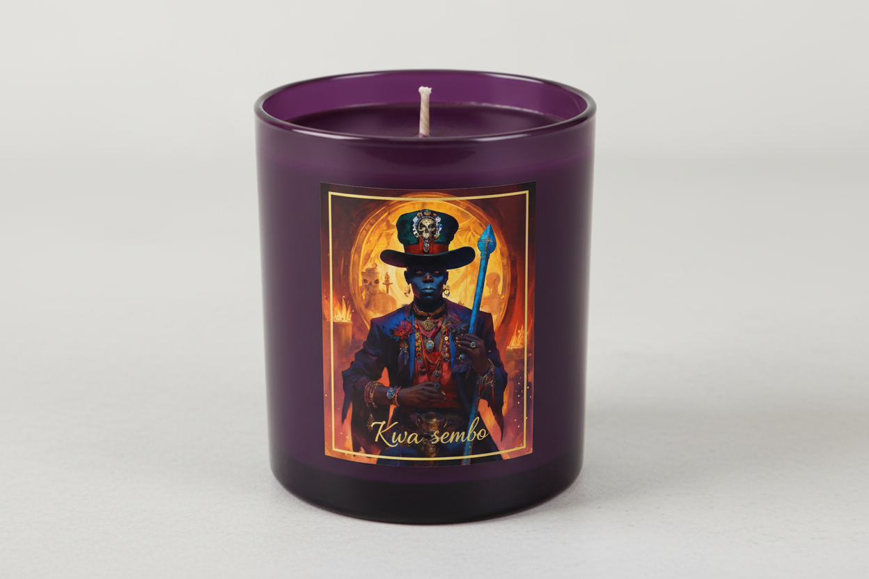 Gede Voodoo Lavender 9oz purple candle
